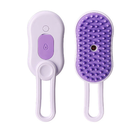 3-in-1 Electric Steam Pet Brush – Cat & Dog Grooming Comb with Massage & Hair Removal